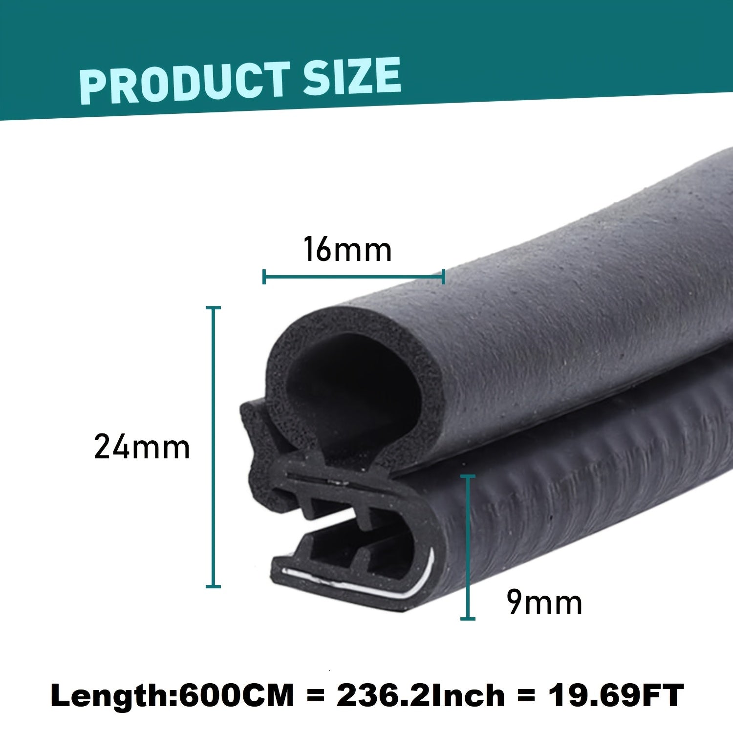 Classic VWs Black Rubber Door Seal Strip