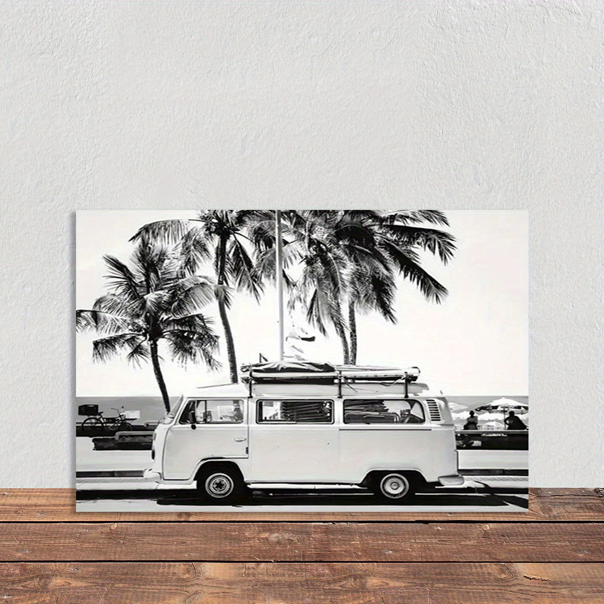 Wooden Framed VW Bus Painting