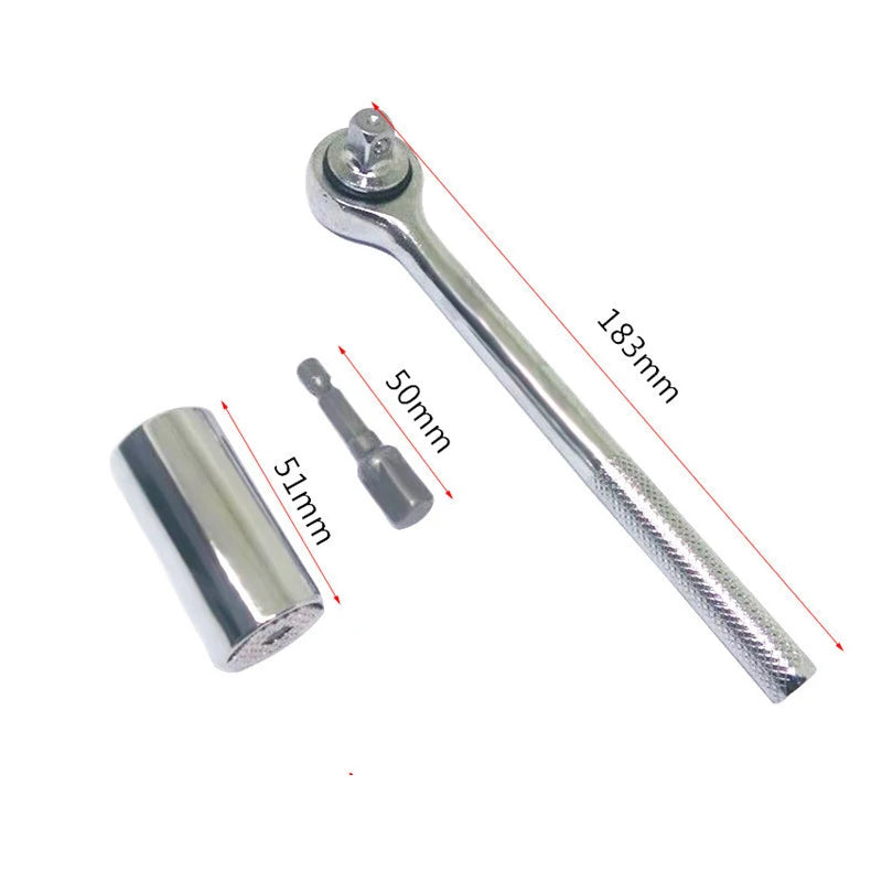 Universal Torque Wrench Head Set Socket Sleeve 7-19mm 9-27mm