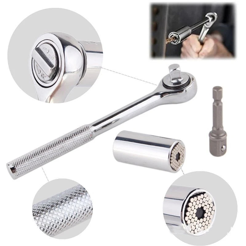 Universal Torque Wrench Head Set Socket Sleeve 7-19mm 9-27mm
