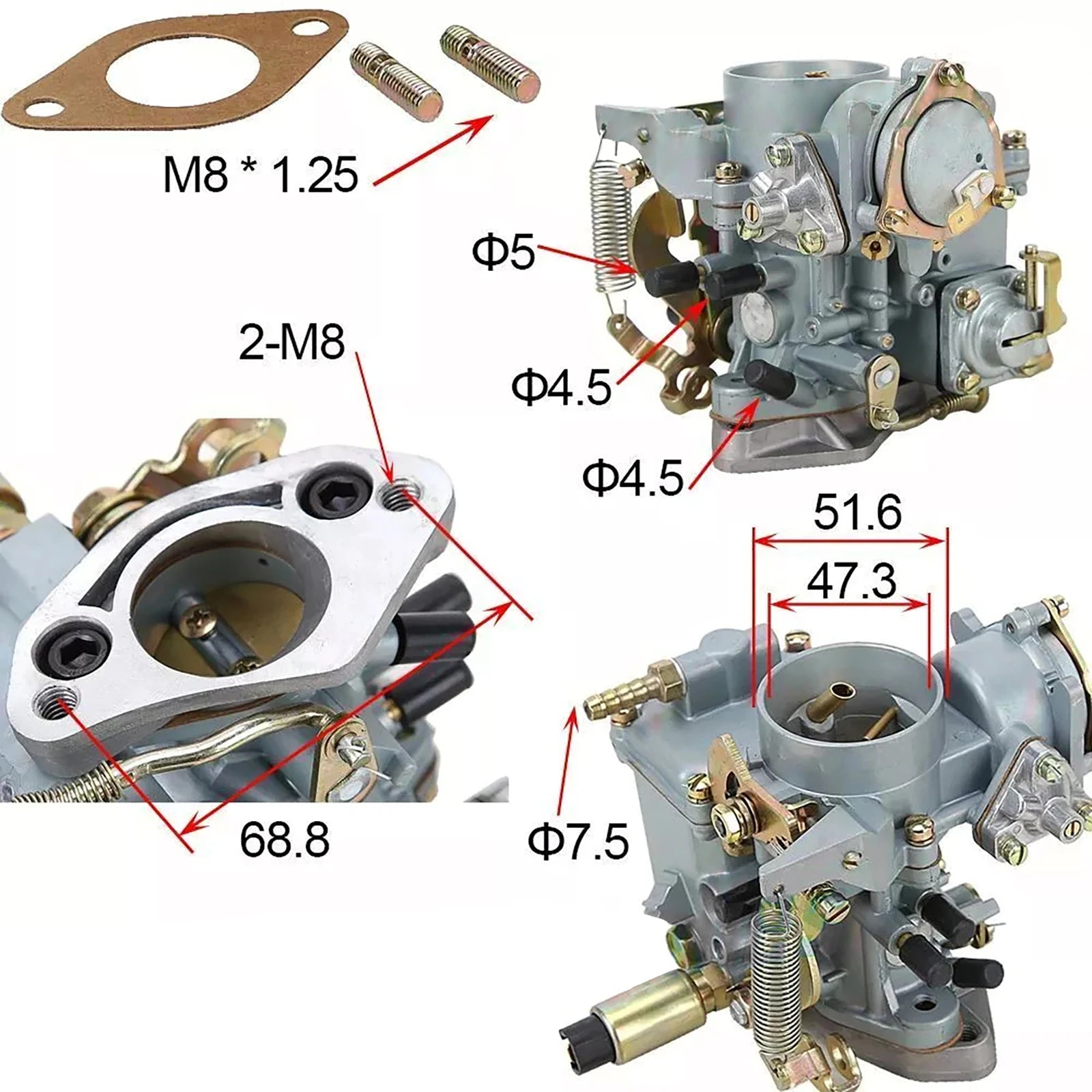 30/31 PICT-3 Carburetor for VW Beetle Type 1&2